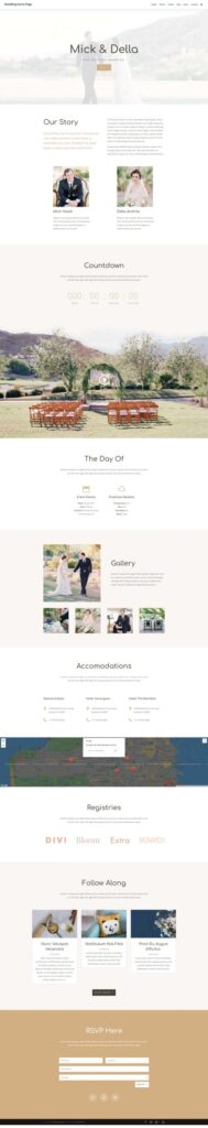Wedding Home Page